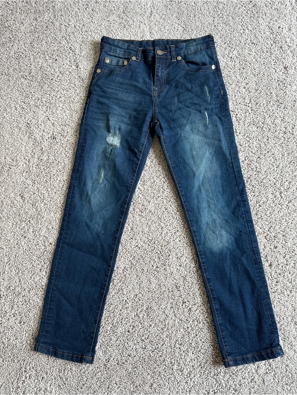 True Religion Dark Distressed Denim Jeans Size L 12